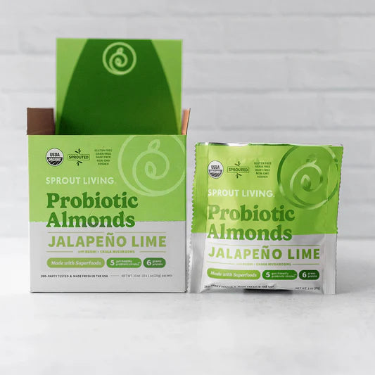 Sprout Living Probiotic Almonds, Jalapeño Lime - Individual