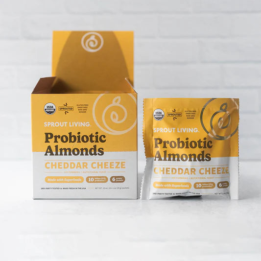 Sprout Living Probiotic Almonds, Cheddar Cheeze